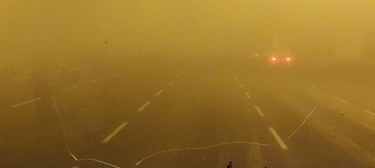 Tekirdağ yolunda sis, görüş mesafesini 5 metreye indirdi