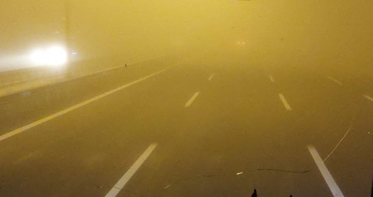 Tekirdağ yolunda sis, görüş mesafesini 5 metreye indirdi