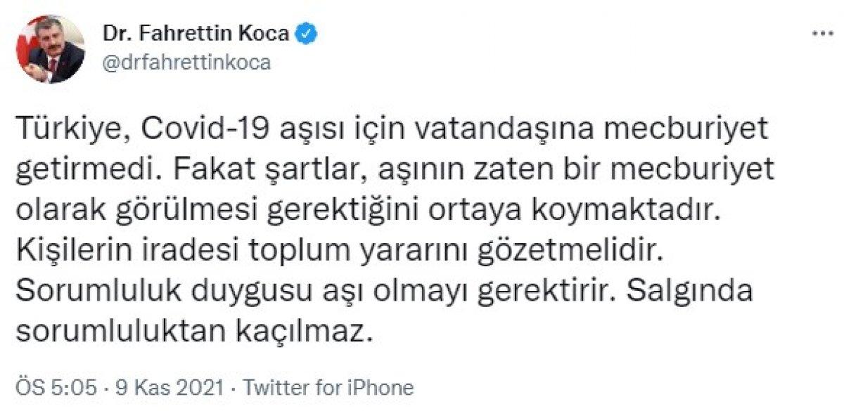 Fahrettin Koca'dan aşı mesajı
