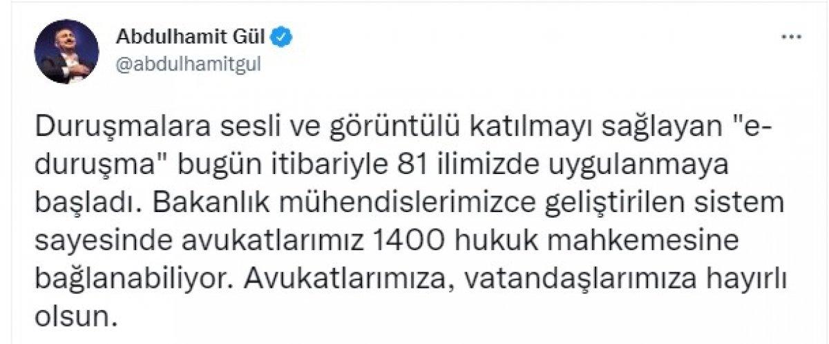 ‘e-Duruşma’ uygulaması 81 ilde başladı