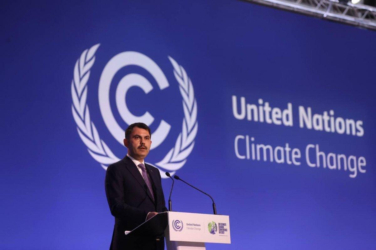 Çevre, Şehircilik ve İklim Değişikliği Bakanı Murat Kurum, COP26 Zirvesi'nde konuştu