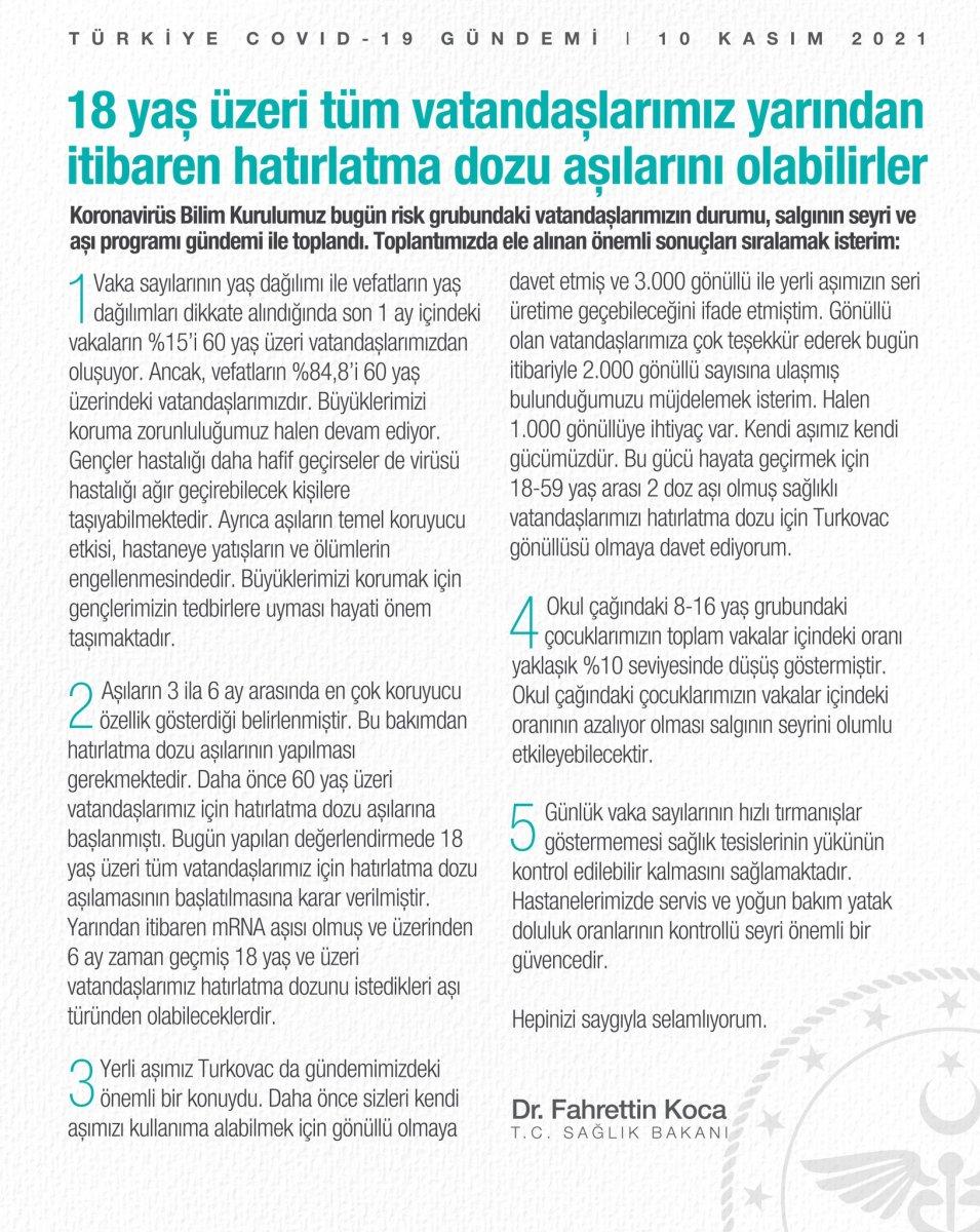 3. doz aşıda yeni karar: 18 yaş üstü 3. doz aşı olacak mı, ne zaman?