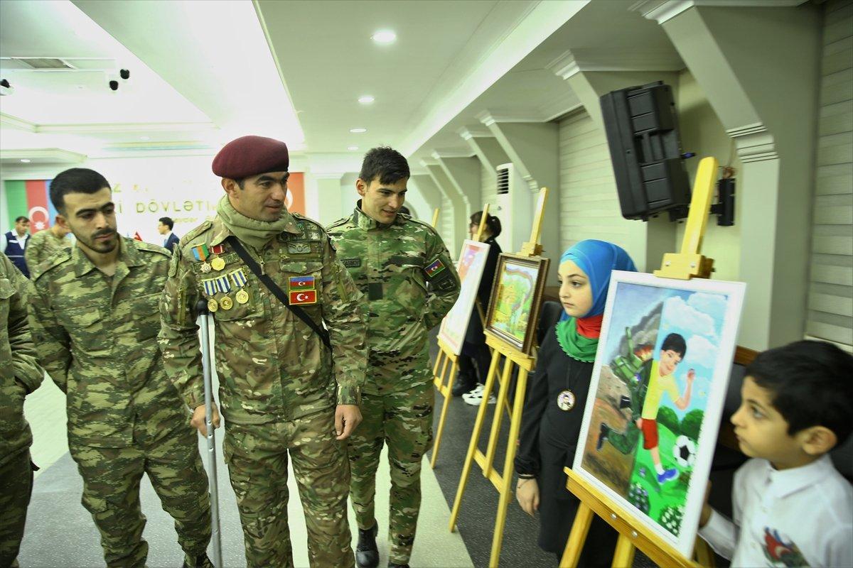 Azerbaycanlı çocuklar, Karabağ Zaferi'ni çizdi