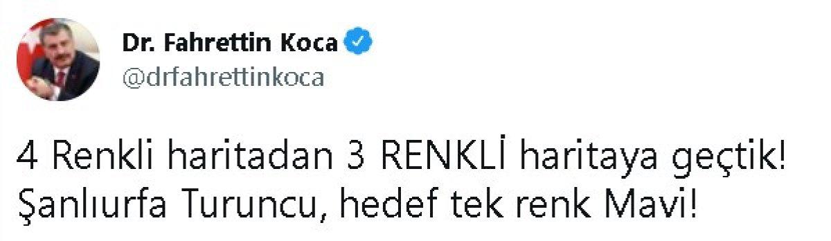Fahrettin Koca: 3 renkli haritaya geçtik