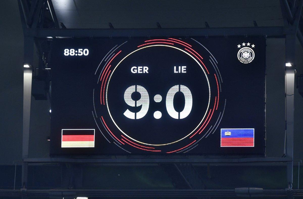 Almanya, Lihtenştayn'ı 9 golle geçti