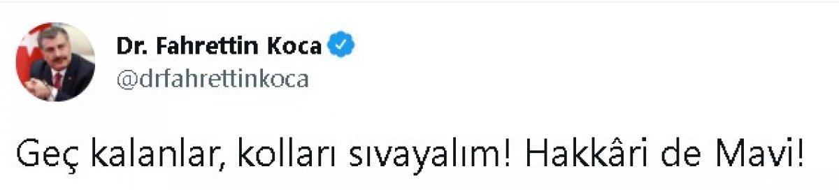 Fahrettin Koca: 3 renkli haritaya geçtik