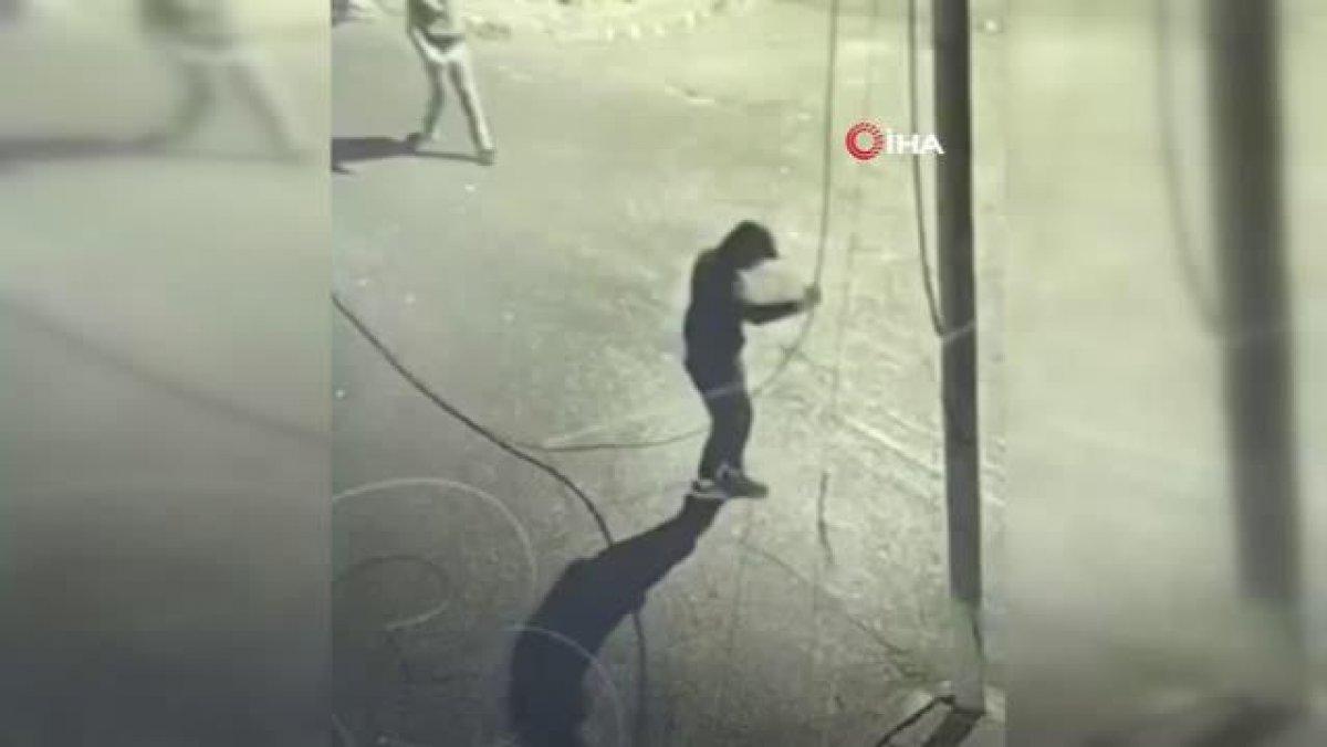 Şişli’de kablo hırsızının ilginç yöntemi
