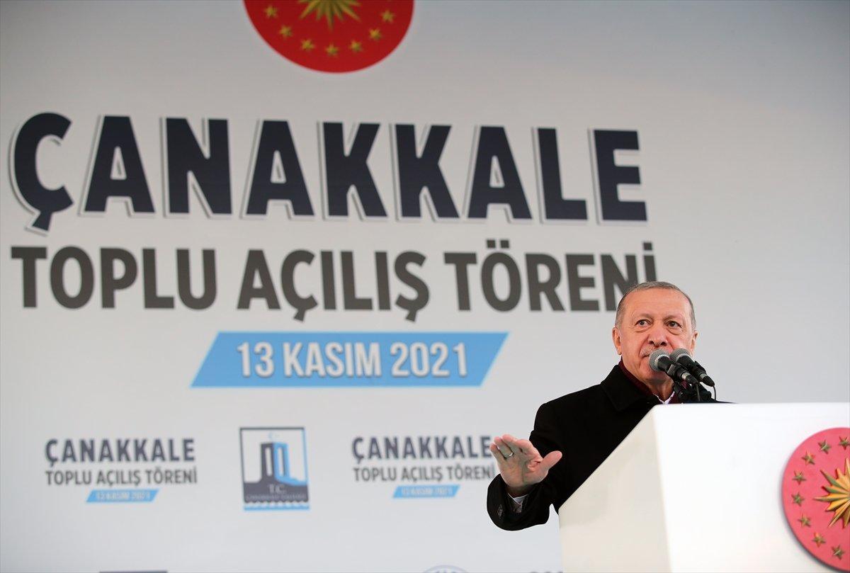 Cumhurbaşkanı Erdoğan, Çanakkale'de toplu açılış töreninde