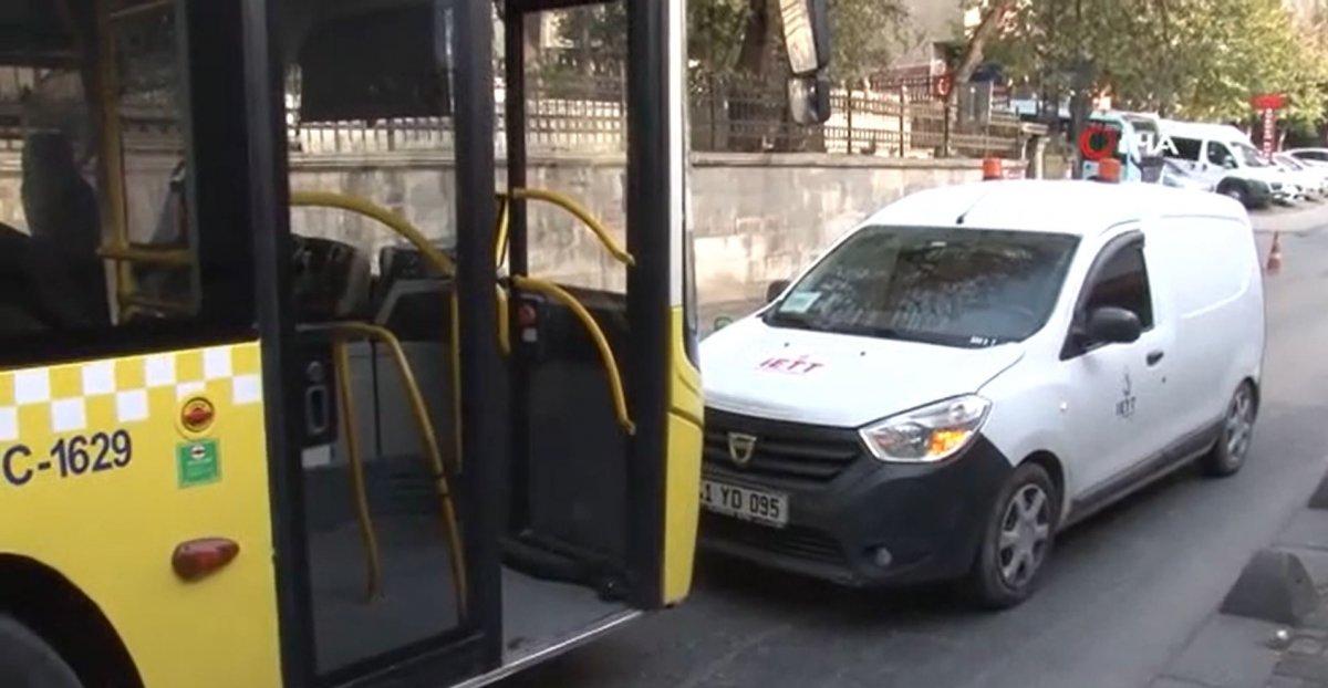 Ataşehir’de İETT otobüsü arızalandı, cadde trafiğe kapandı