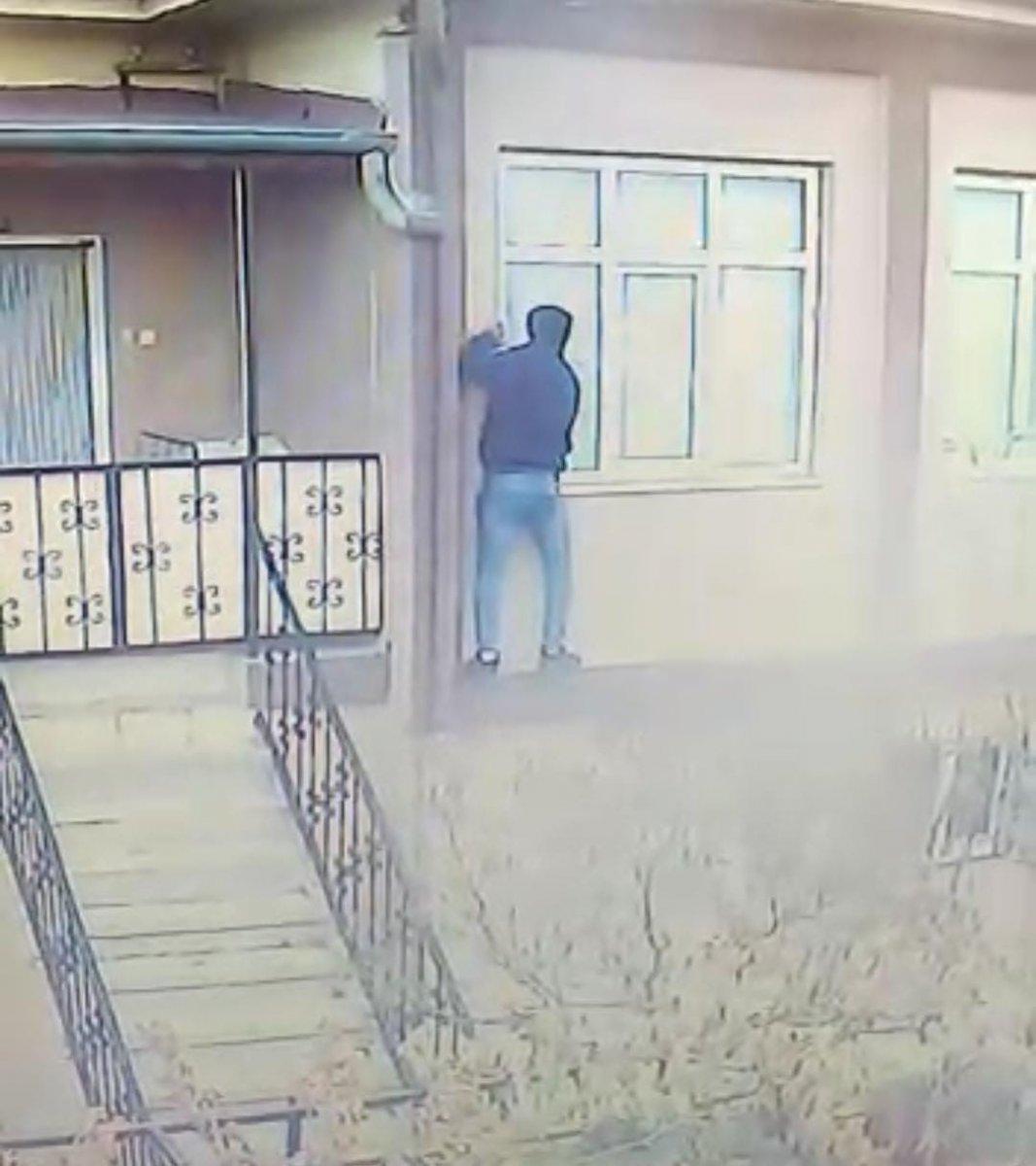 Kayseri'de tarzan gibi tırmandı, tek hamlede pencereyi açtı
