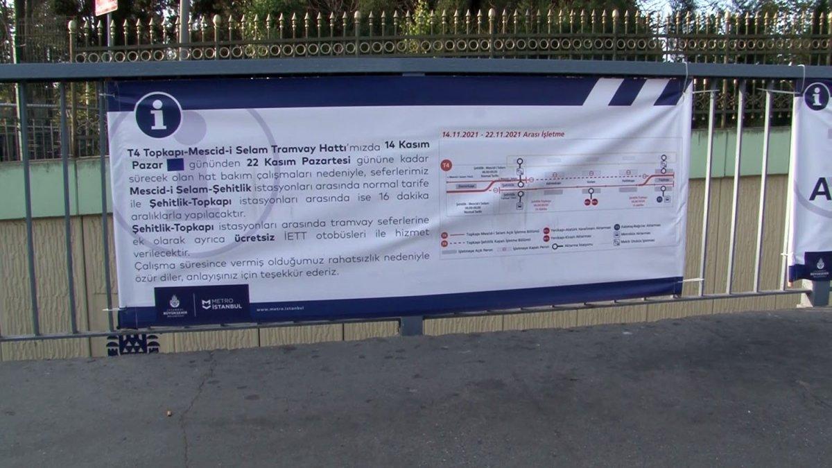 İstanbullular, tramvaydaki bakım çalışması saatlerinden şikayetçi