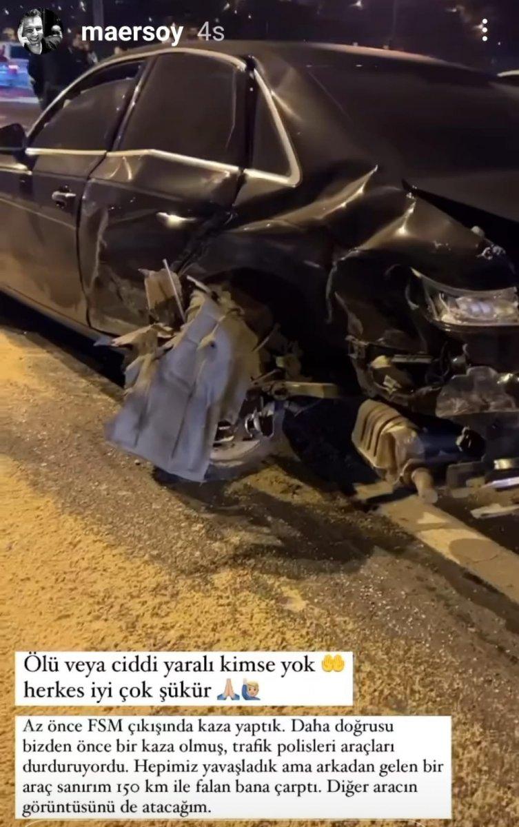 Gazeteci Mehmet Akif Ersoy trafik kazası geçirdi