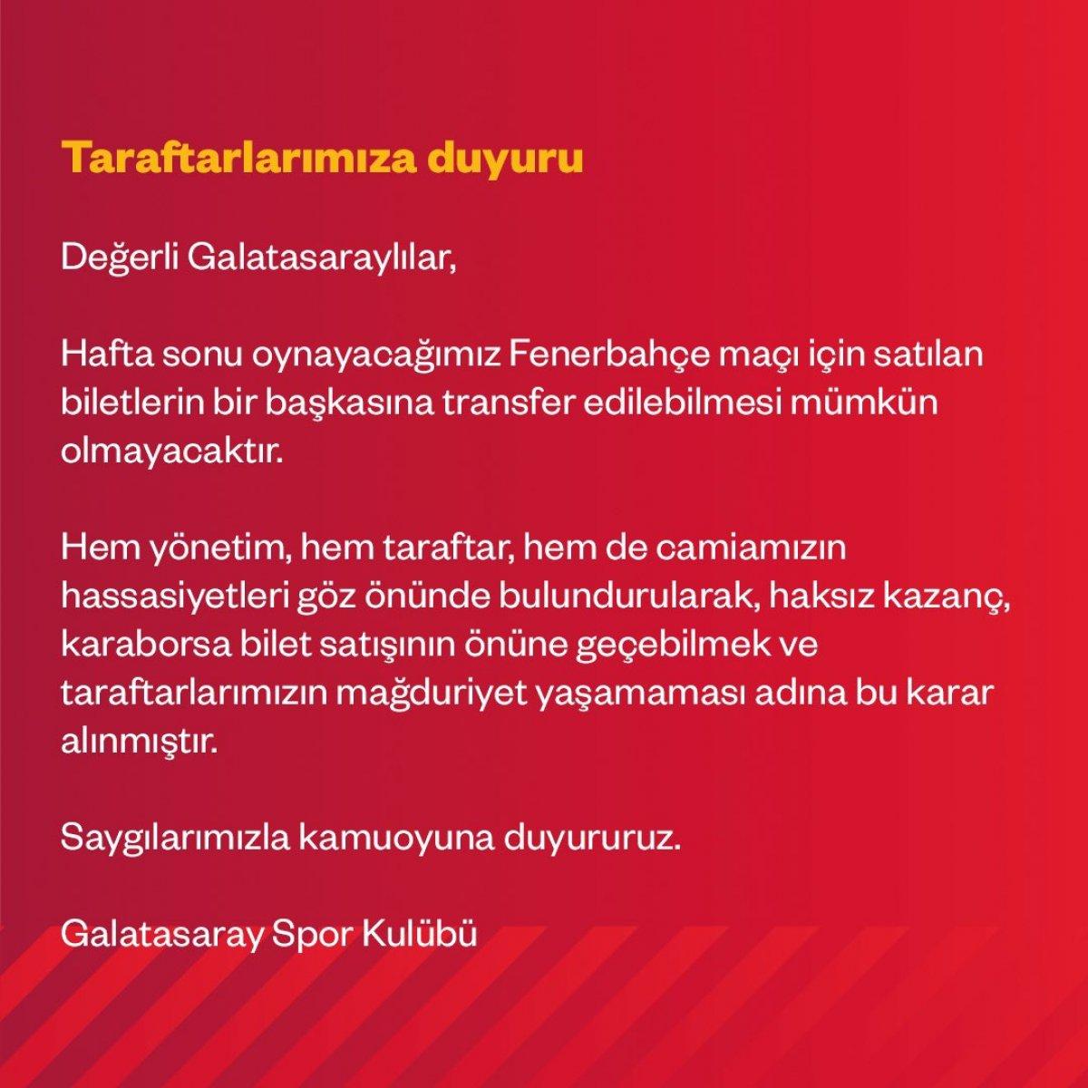 Galatasaray'dan karaborsa için önlem