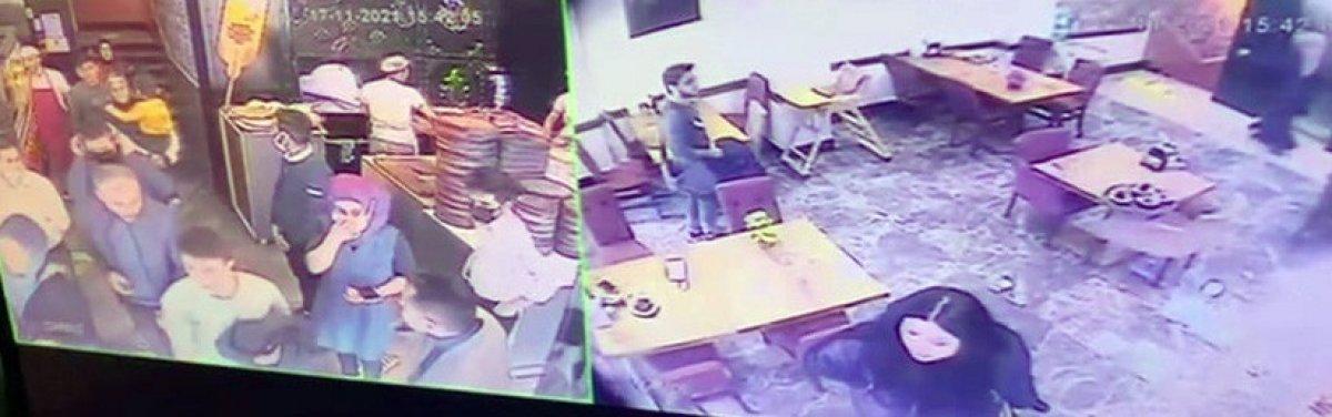 Depremde korkudan bayılan kadın kameraya böyle yansıdı