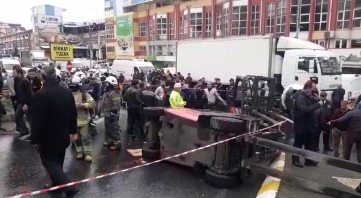 Bayrampaşa'da forkliftin altında kalan kişi öldü