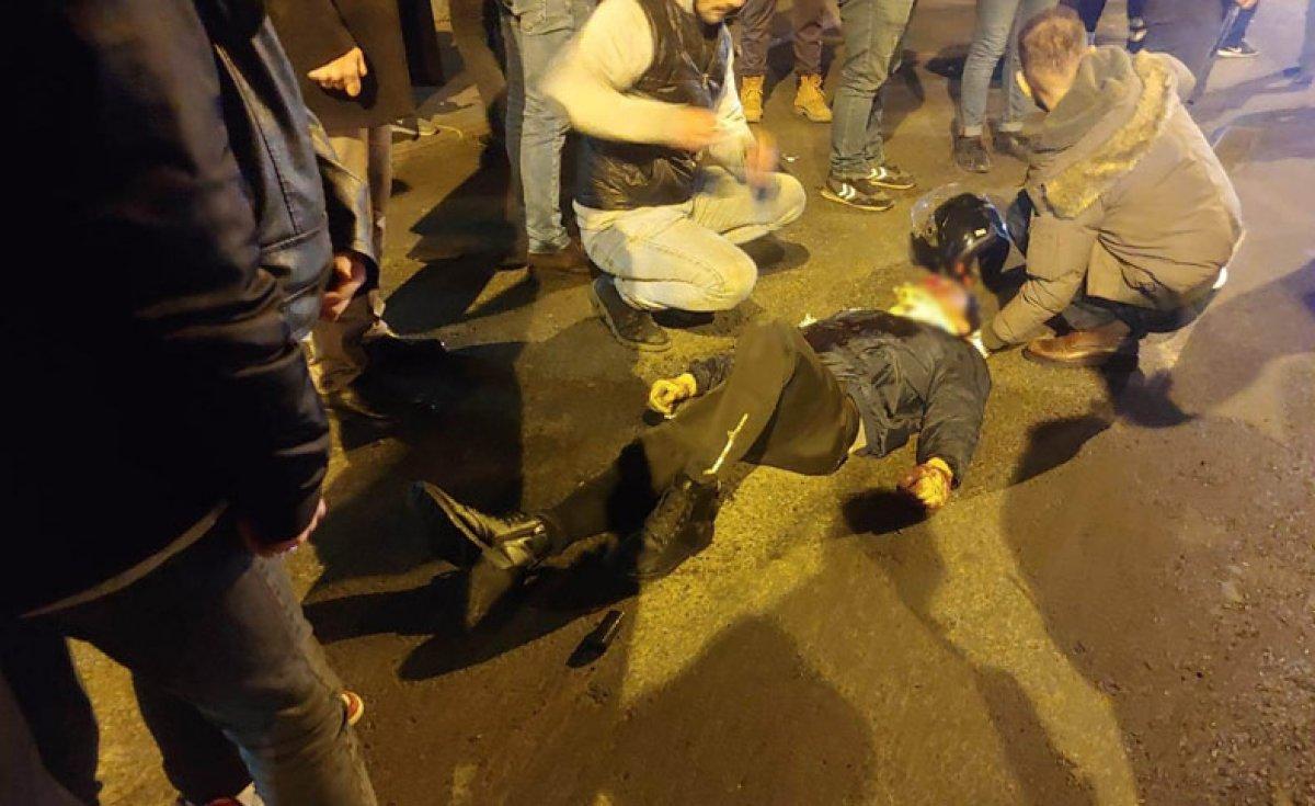 Zonguldak'ta motosikletin vurduğu yaya kafa travması geçirdi