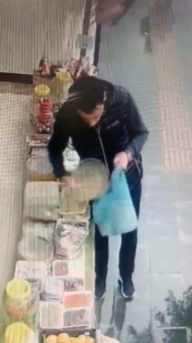 Batman’da, hırsızın rahat tavırları kameraya yansıdı