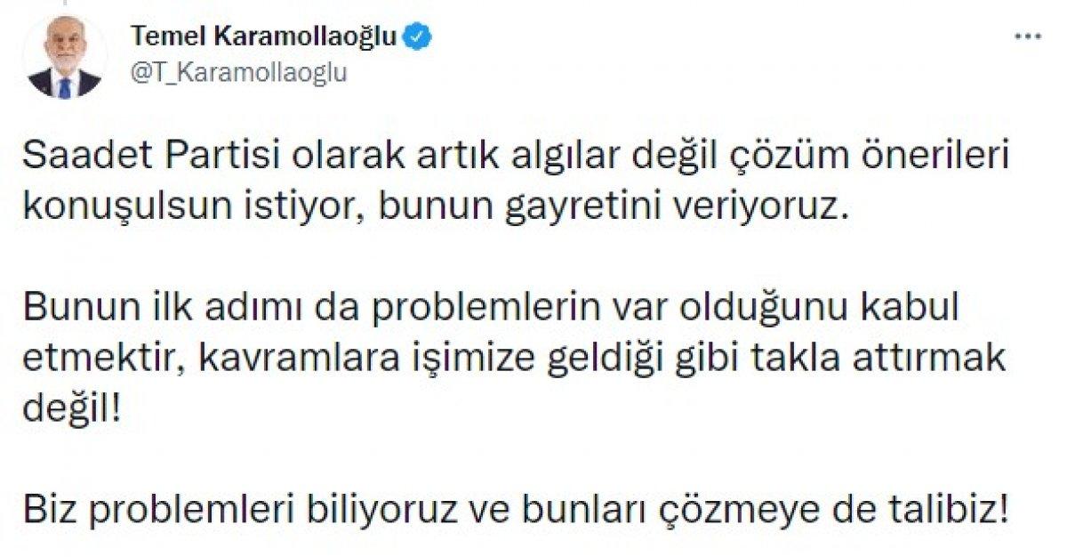 Temel Karamollaoğlu: Bunun adı ekonomi değil algı yönetimidir