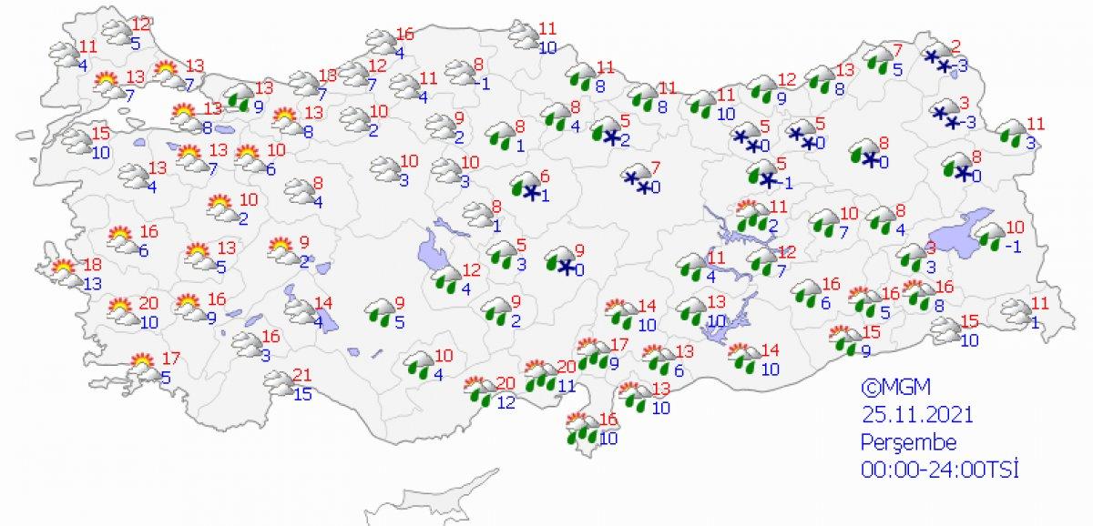 Meteoroloji, ülke genelinde yağışlı hava açıklaması yaptı