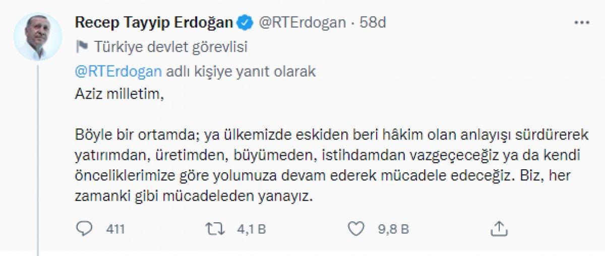 Cumhurbaşkanı Erdoğan: Önümüzdeki fırsatları değerlendirmekte kararlıyız