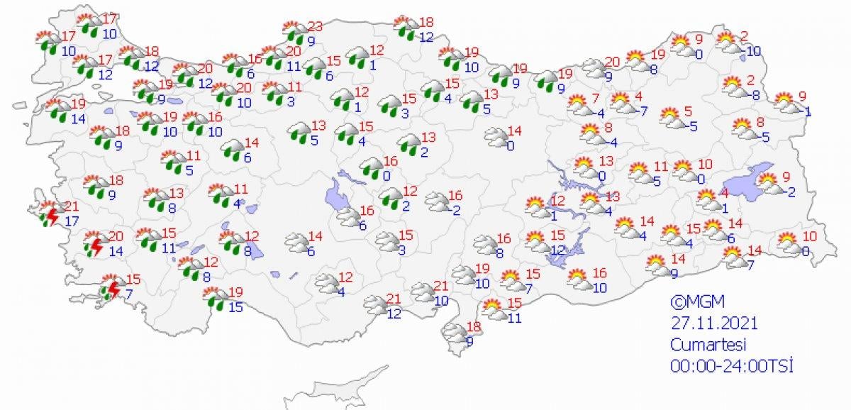 Meteoroloji, ülke genelinde yağışlı hava açıklaması yaptı