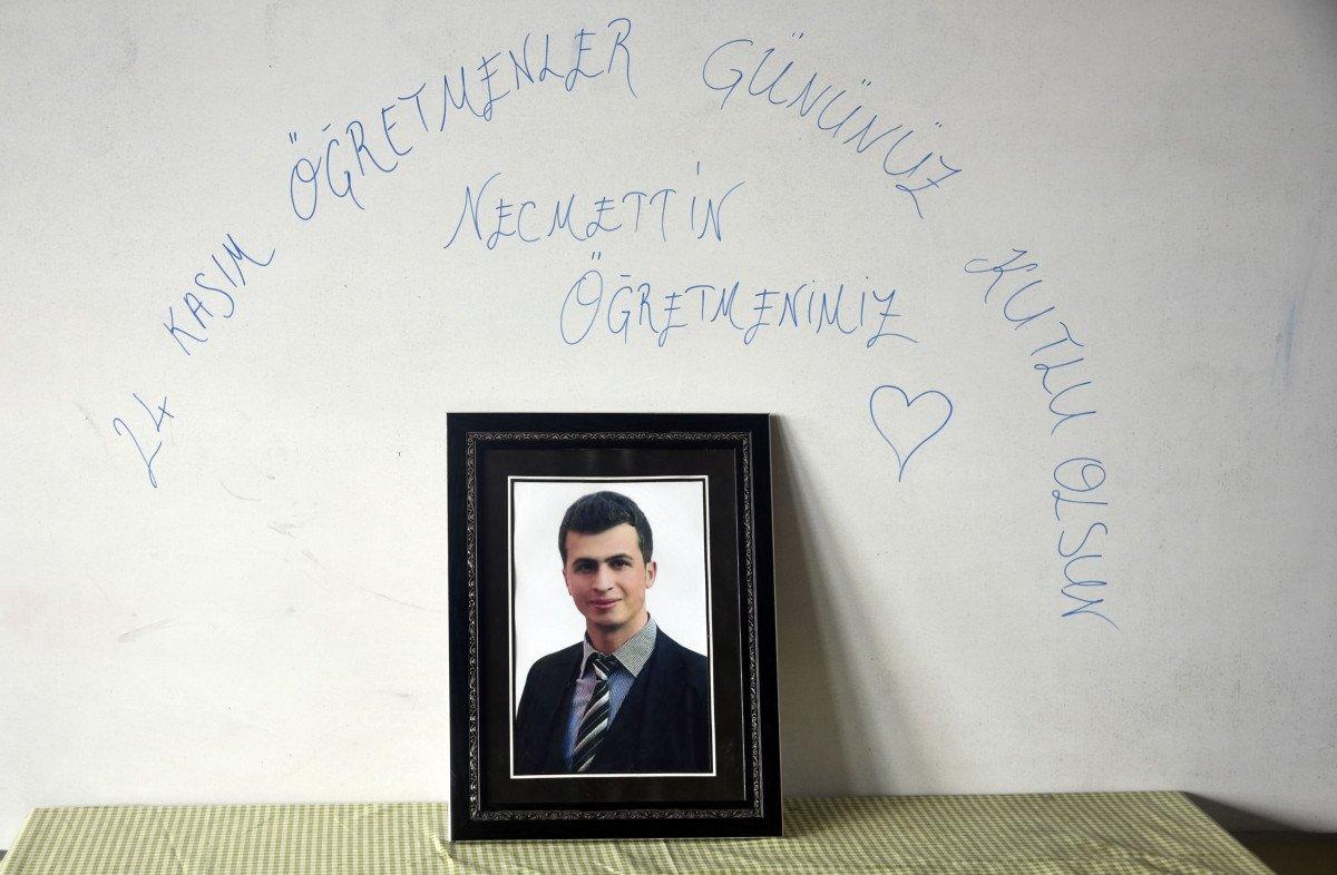 Şehit öğretmen Necmettin Yılmaz, görev yaptığı okulda anıldı