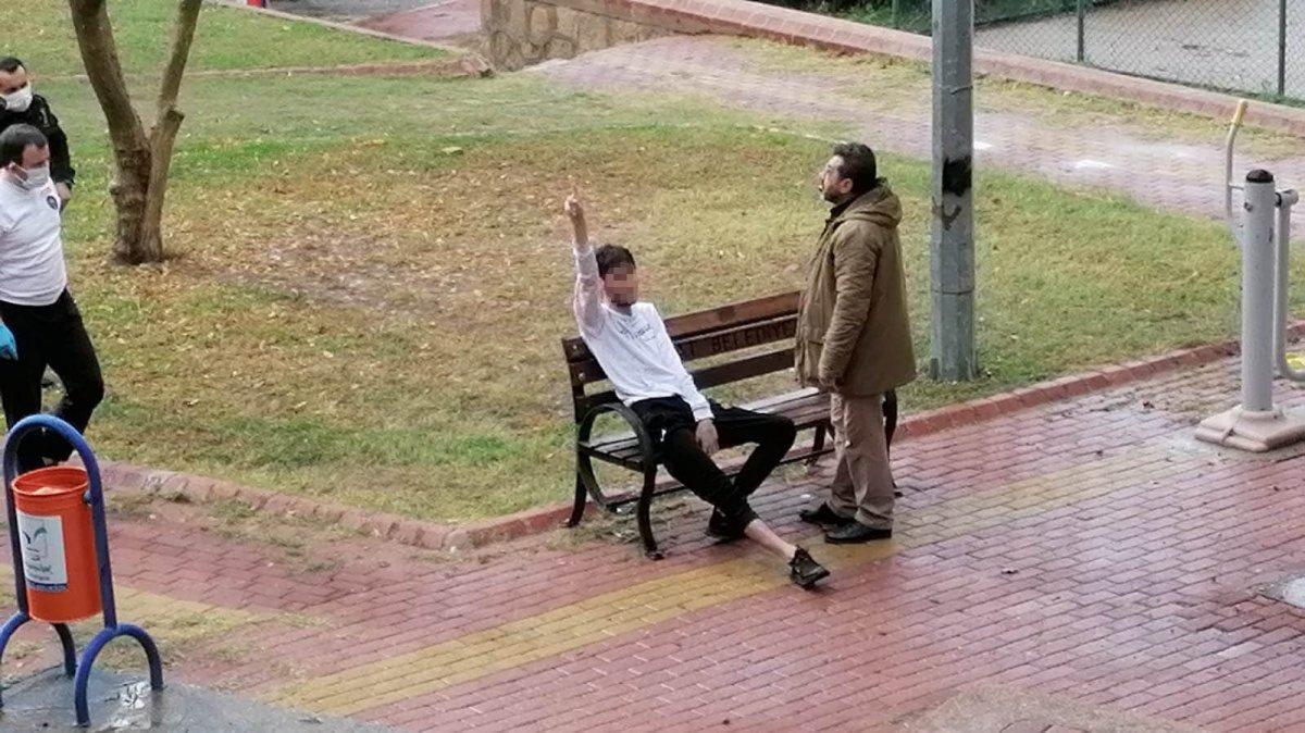 Antalya'da çakmak gazı kullanan genç, güçlükle sakinleştirildi