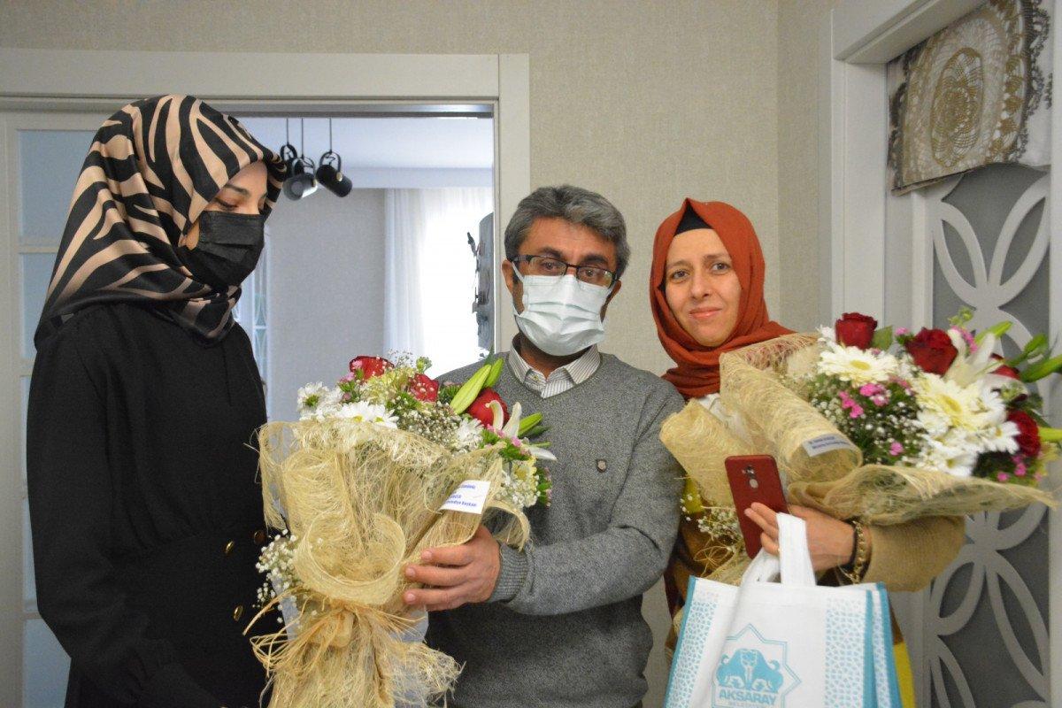 Aksaray’da, kanser tedavisi gören öğretmene duygulandıran sürpriz