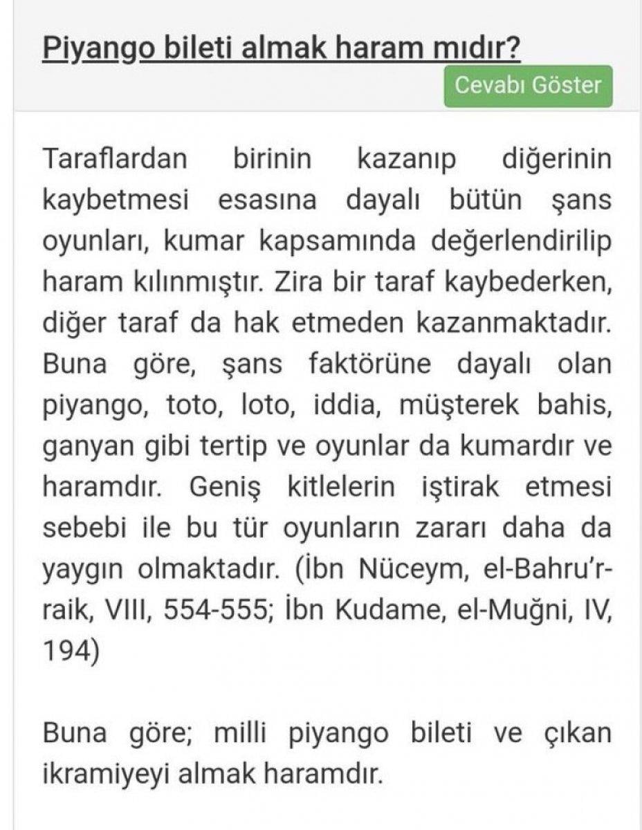 Her yılın rutin merakı: Yılbaşı piyango bileti almak caiz midir? İşte Diyanet'in cevabı