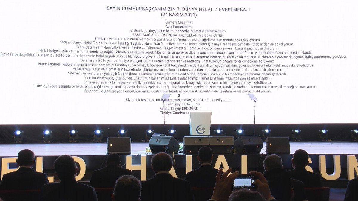 Cumhurbaşkanı Erdoğan helal fuarı ve zirvesine mesaj gönderdi