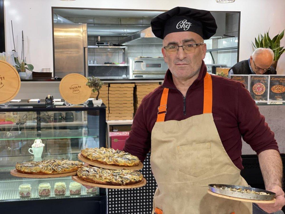 Düzce'de hamsili pizza yapıldı
