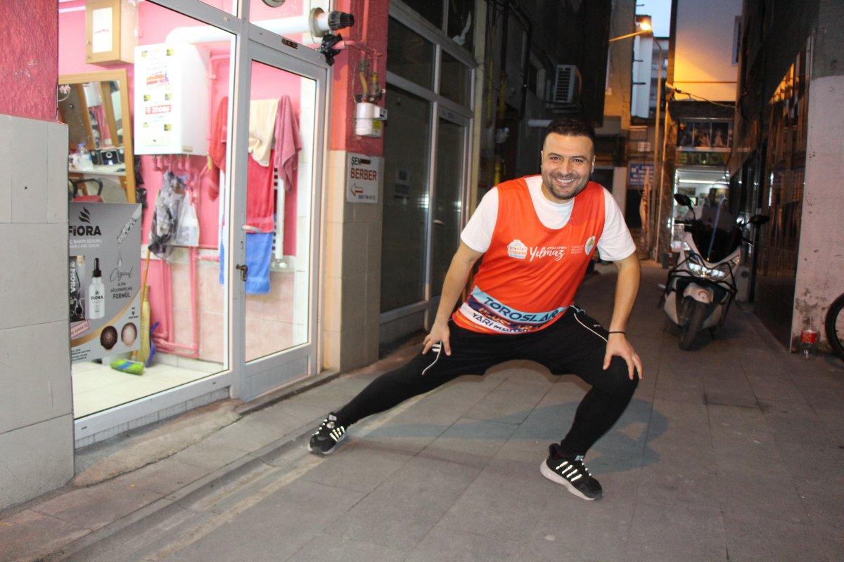 Amasya'da maratoncu berber