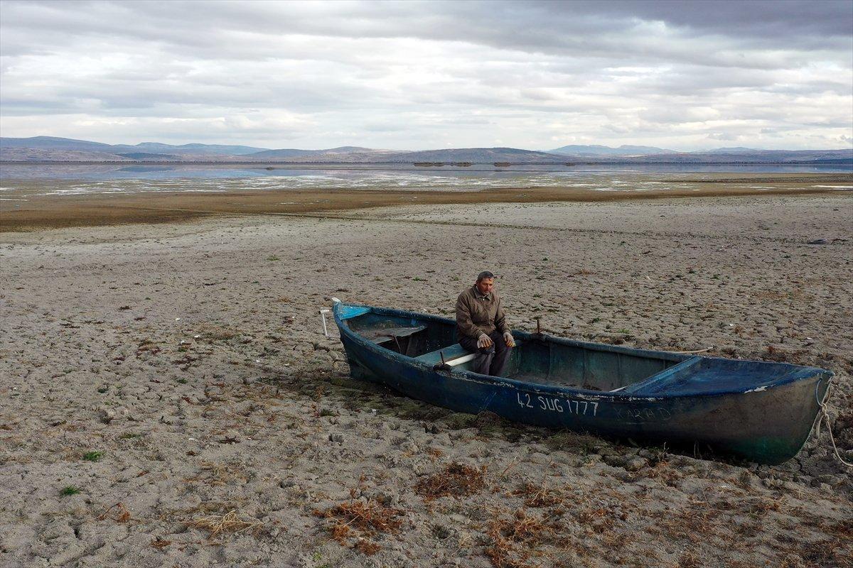 Konya'daki göller kuraklık nedeniyle çekilmeye başladı