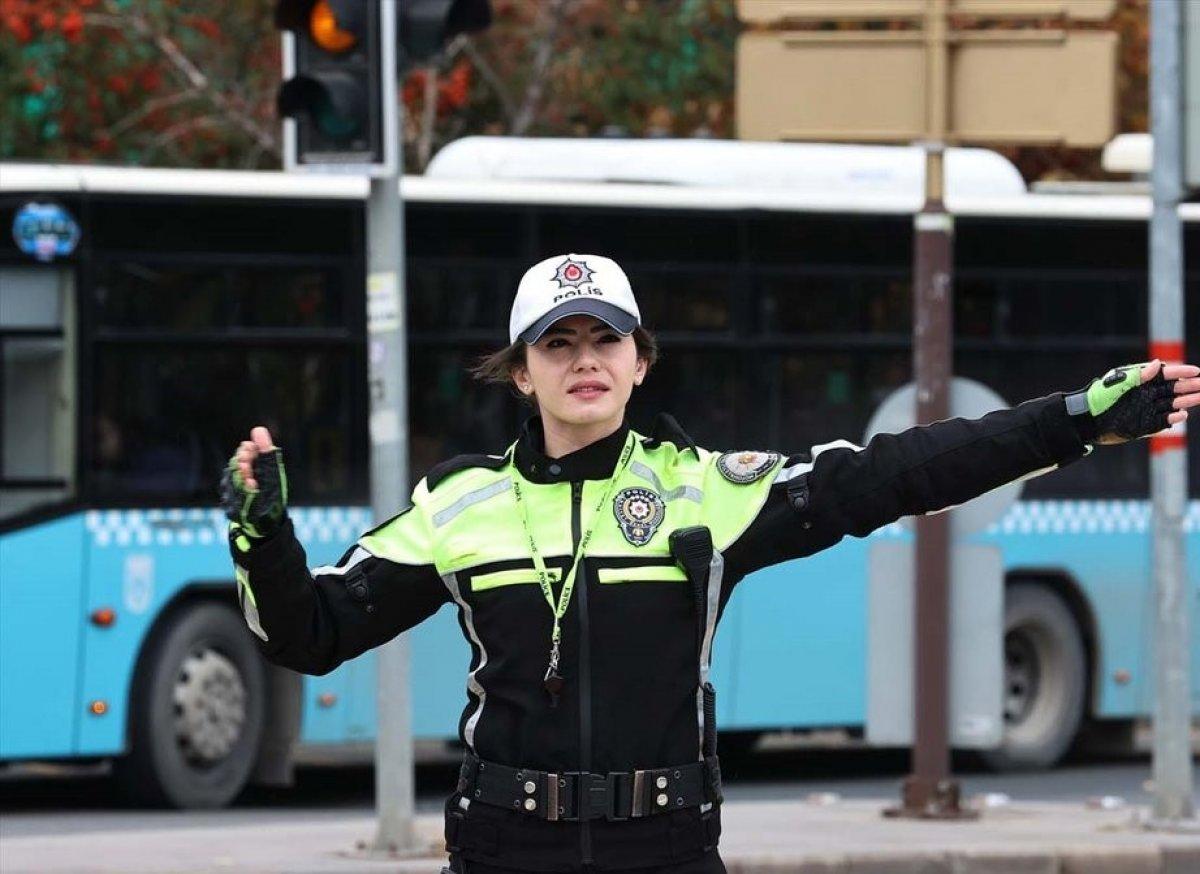 Ankara'nın kalbinde trafik güvenliği, kadın polislere emanet
