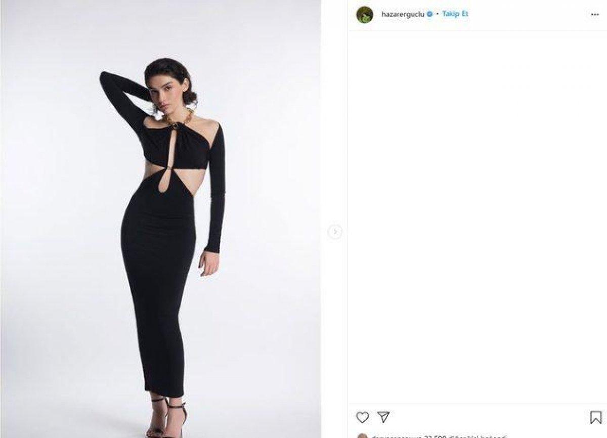Hazar Ergüçlü'nün sırt dekolteli elbisesine beğeni yağdı