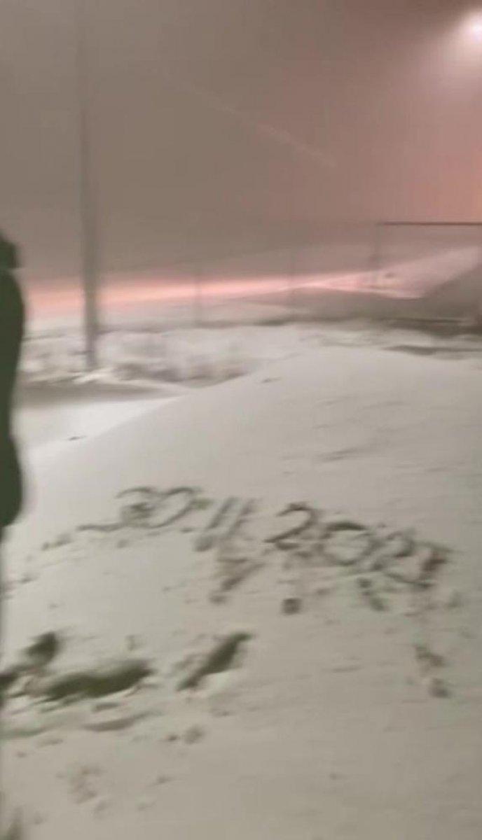 Düzce'de kar yağışı başladı