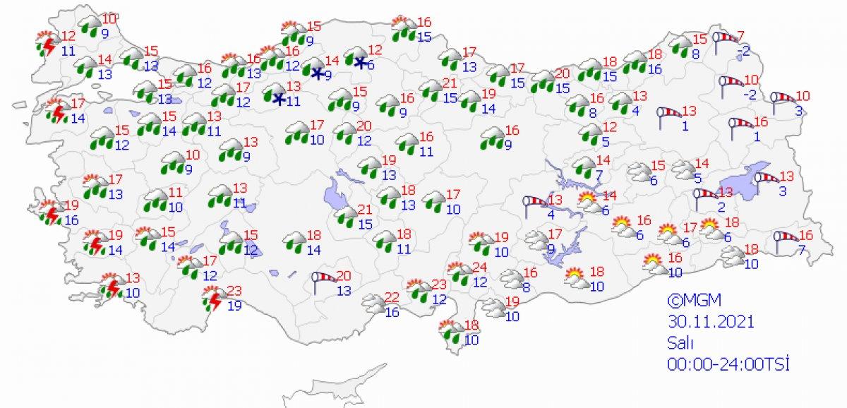 Meteoroloji, 67 ile hava durumu uyarısı yaptı