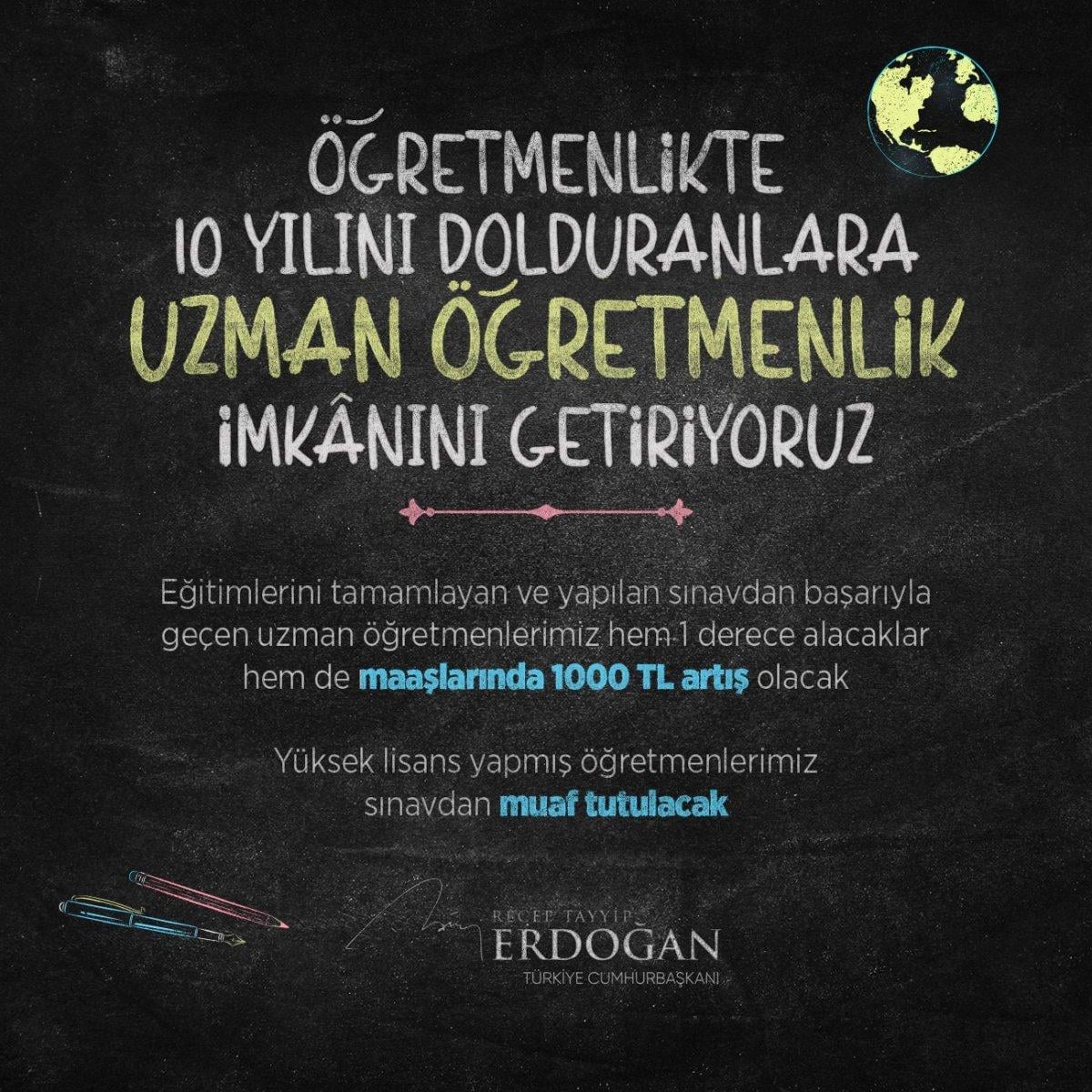 Cumhurbaşkanı Erdoğan: Öğretmenlik Meslek Kanunu TBMM'ye sunulacak