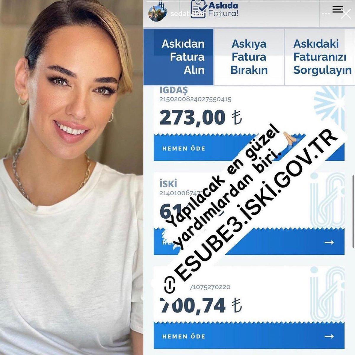 Seda Bakan'dan askıda fatura paylaşımı