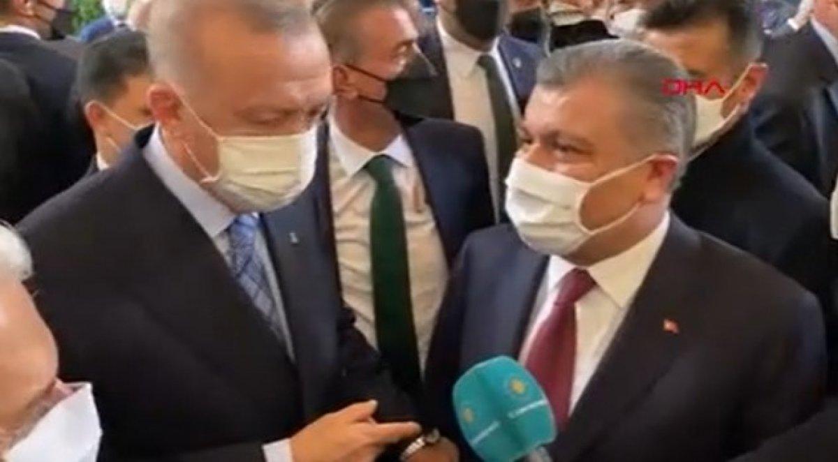 Cumhurbaşkanı Erdoğan, Fahrettin Koca'nın açıklamalarına dahil oldu