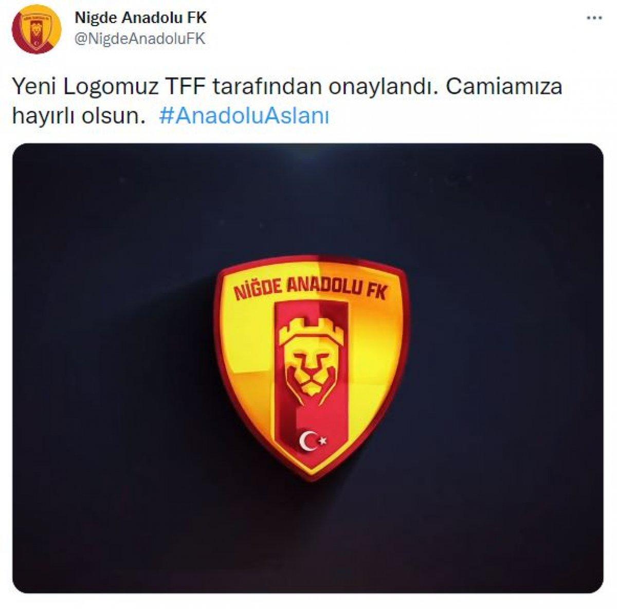 Niğde Anadolu FK'nın yeni logosu