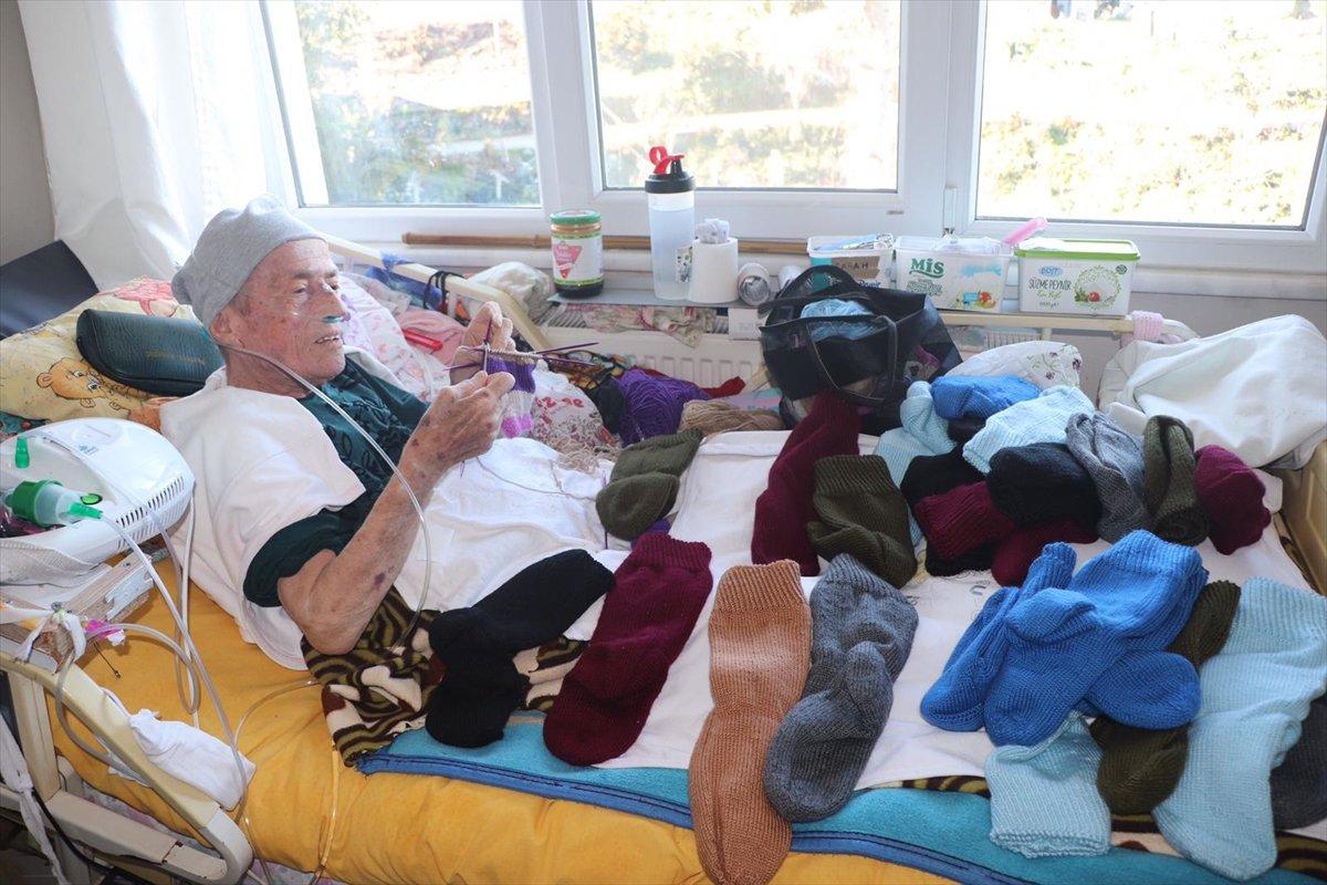 Rize'de KOAH hastası Meliye Nine'den Mehmetçik'e destek