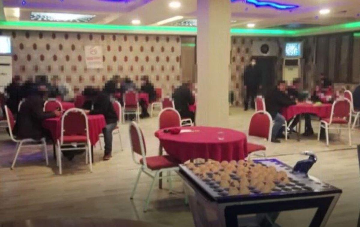 Gaziantep'te kumar oynandığı tespit edilen iş yerine baskın