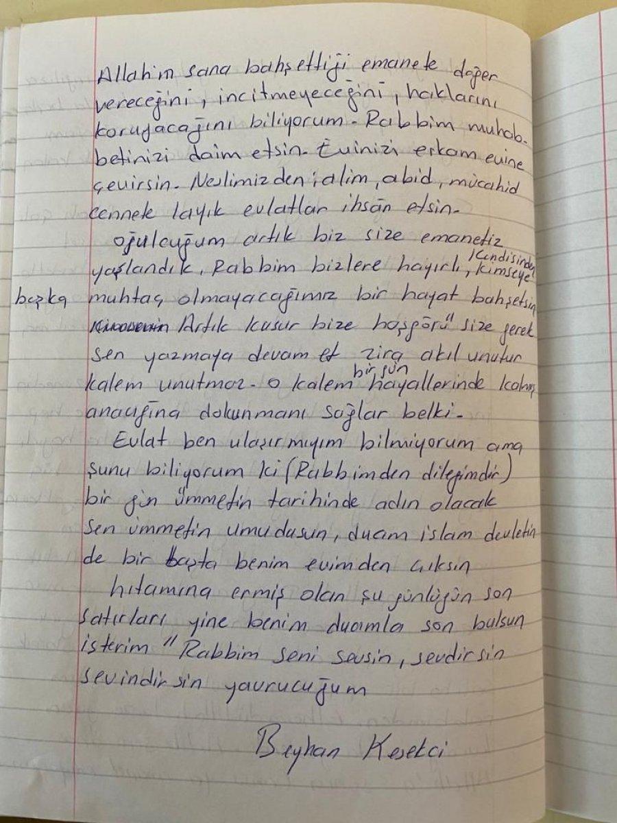 BAYKAR mühendisi Tarık Kesekçi’nin annesinin duygulandıran günlüğü