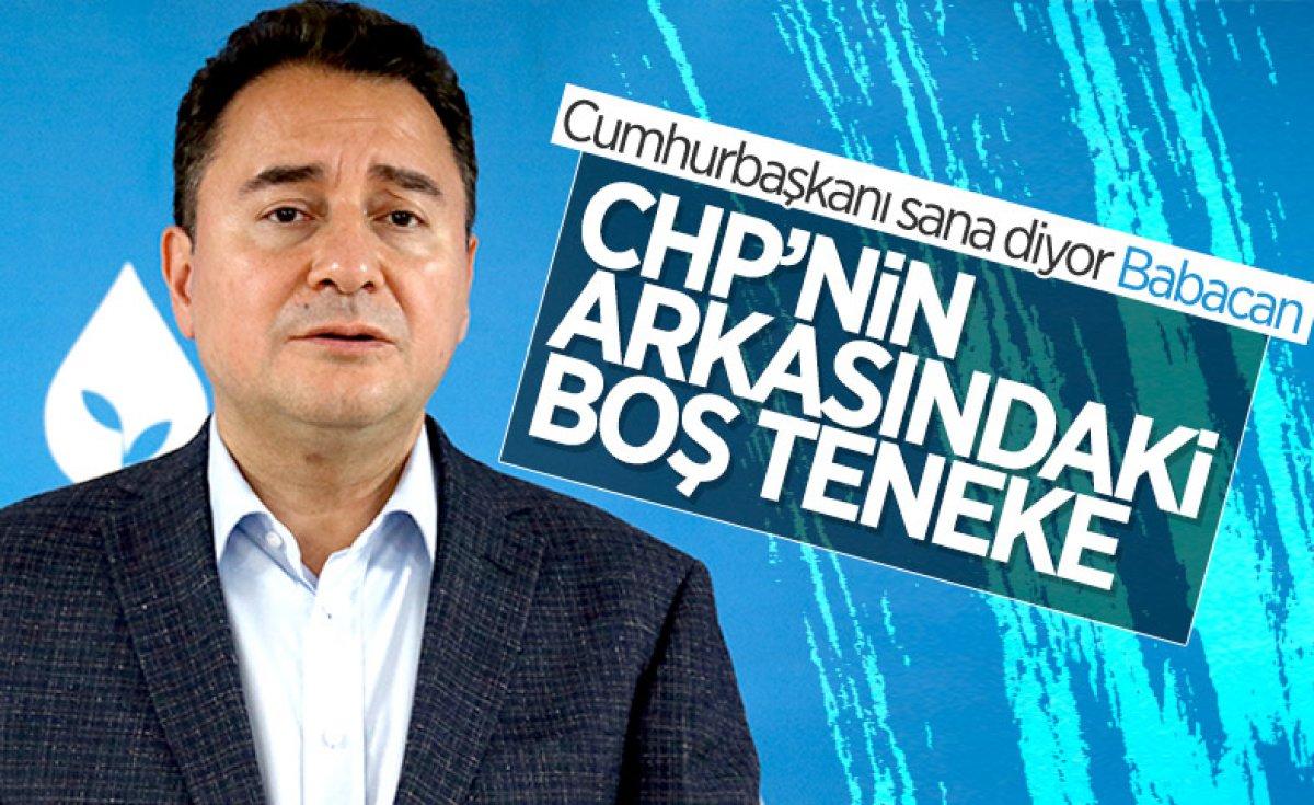 Ali Babacan, Erdoğan'ın 'boş teneke' çıkışına cevap verdi