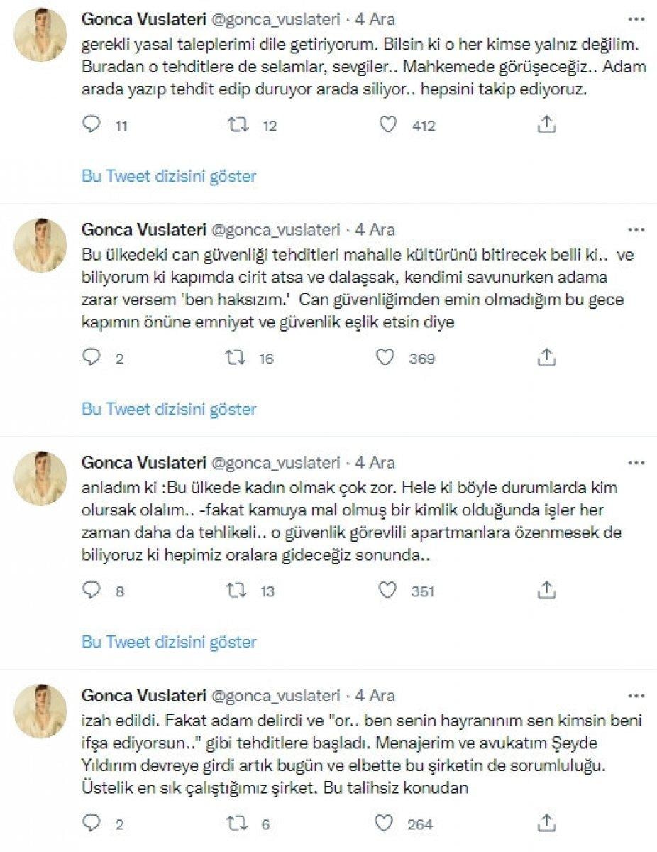 Gonca Vuslateri: Kargocu sapık çıktı