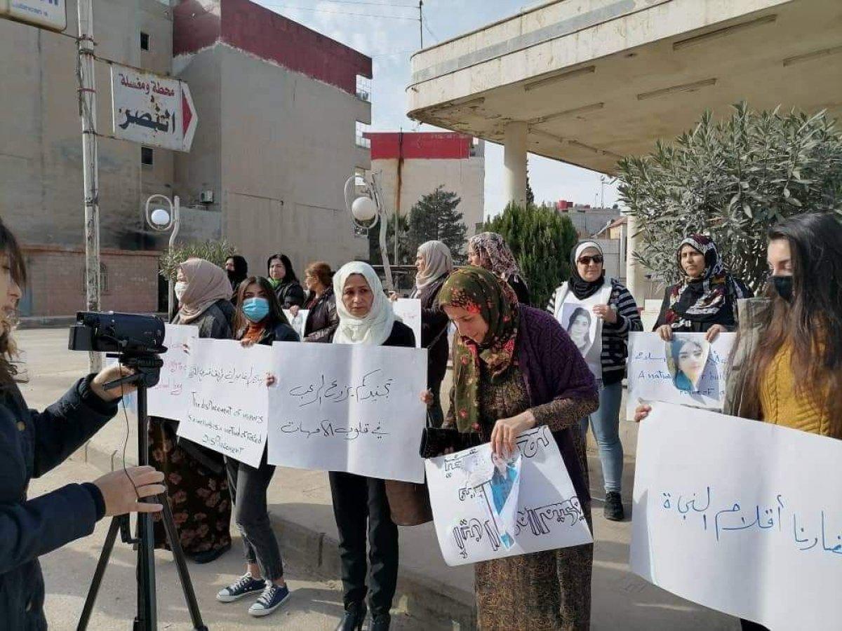 Kamışlı'da çocukları PKK tarafından kaçırılan annelerin eylemi sürüyor