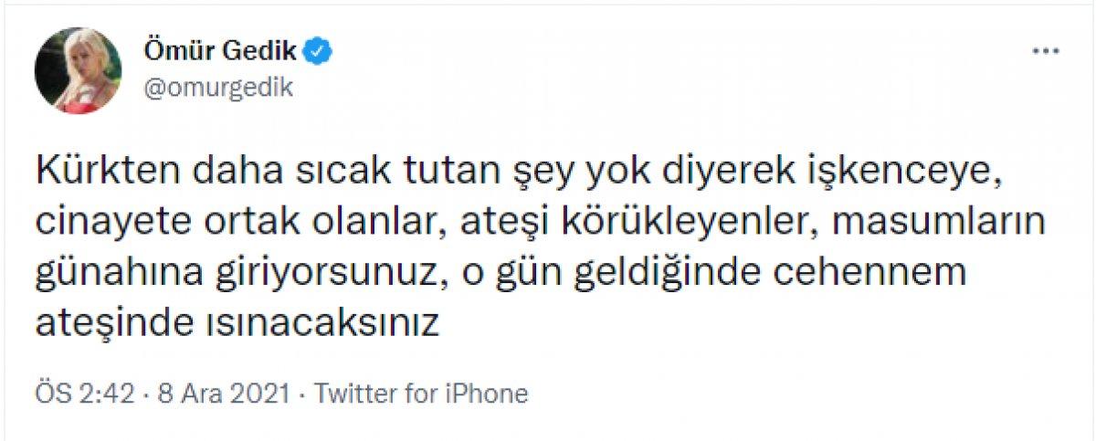 Gülşah Saraçoğlu'nun kürk sevgisine, Ömür Gedik'ten 'cehennem' tepkisi