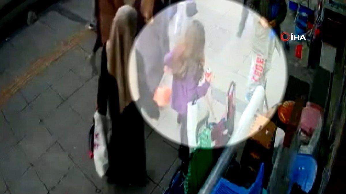 İstanbul'da güpegündüz küçük kız çocuğuna hırsızlık yaptırdılar