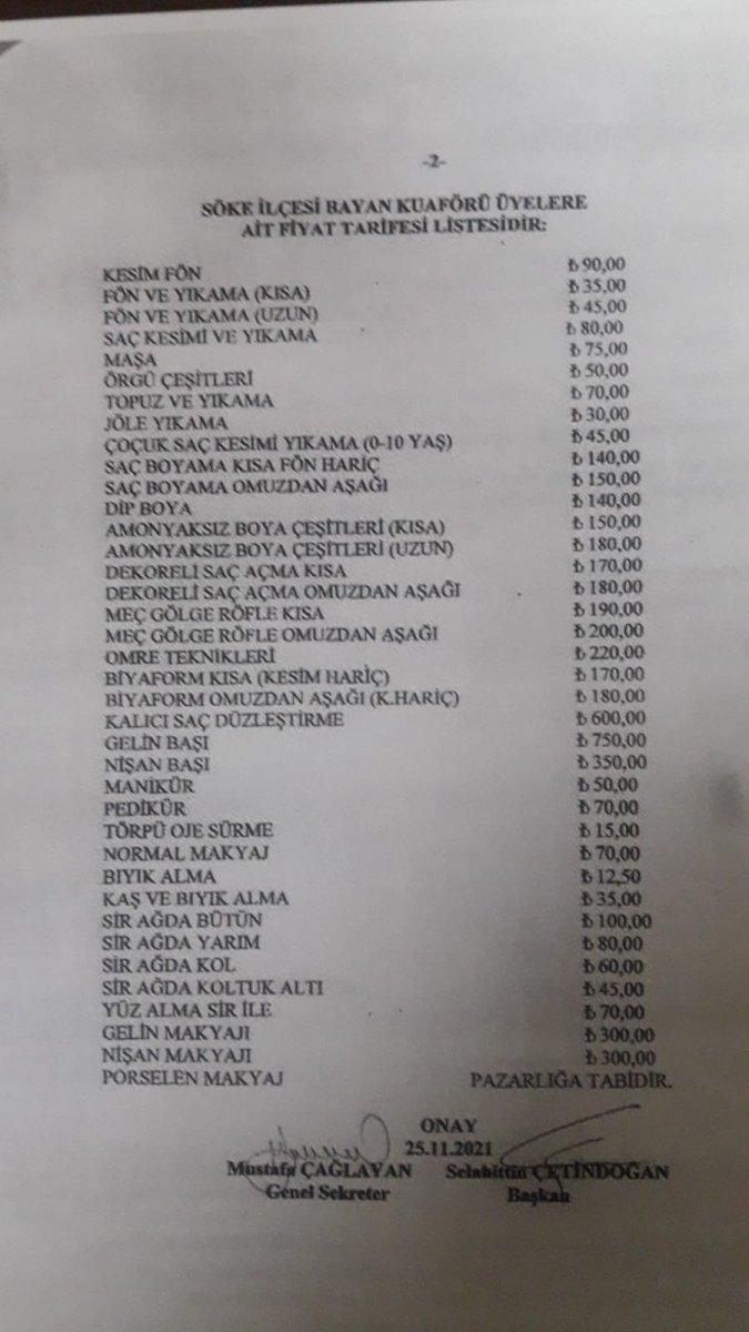 Aydın'da erkek ve kadın kuaförleri ücretlerine zam geldi